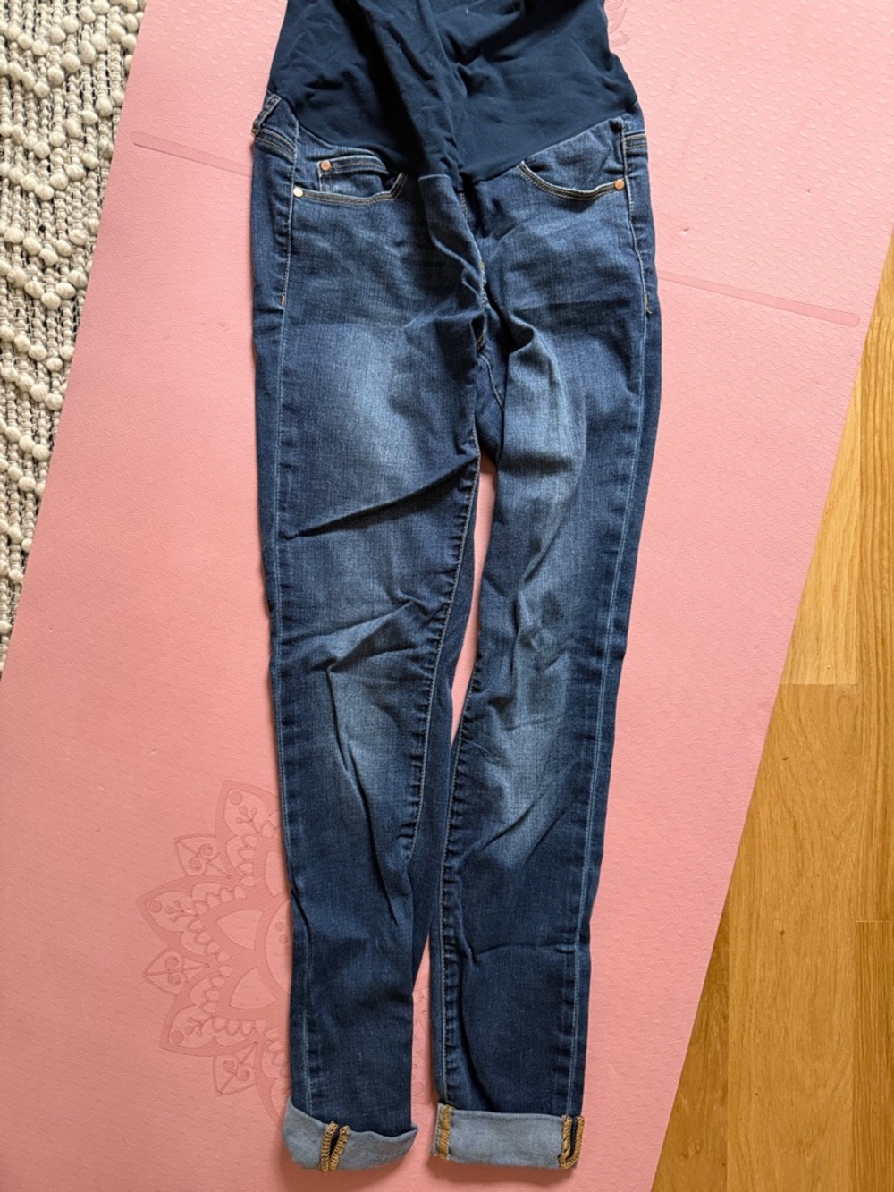 Articles Of Society Dark Blue Maternity Skinny Jeans